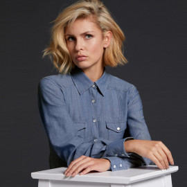 James & Nicholson Ladies Denim Shirt - JN628 