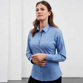 James & Nicholson Ladies Shirt Long Sleeve Poplin - JN677 