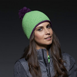 Myrtle Beach Pompon Hat with Contrast Stripe - MB7964 