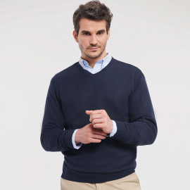 Russell Men's V-Neck Knitted Pullover - R-710M-0 