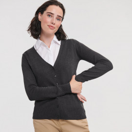 Russell Ladies V-Neck Knitted Cardigan - R-715F-0 