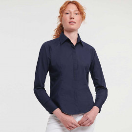 Russell Ladies Long Sleeve Tailored Polycotton Poplin Shirt - R-924F-0 