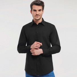 Russell Men's Long Sleeve Tailored Polycotton Poplin Shirt - R-924M-0 