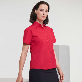 Russell Ladies Short Sleeve Polycotton Poplin Shirt - R-935F-0 