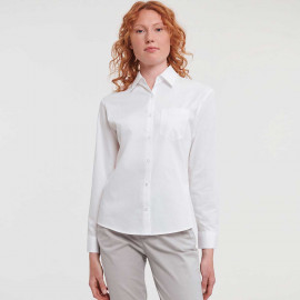 Russell Ladies Long Sleeve Polycotton Poplin Shirt - R-936F-0 