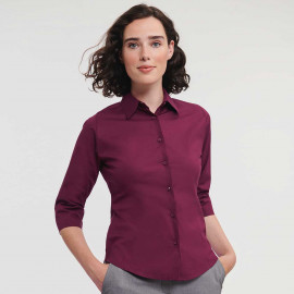 Russell Ladies 3/4 Sleeve Fitted Stretch Shirt - R-946F-0 