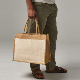 Westford Mill Cotton Pocket Jute Shopper - W427 